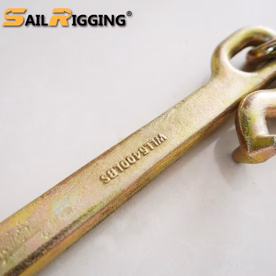 Chaîne de remorquage de camion G70 galvanisée jaune avec crochets doubles en J